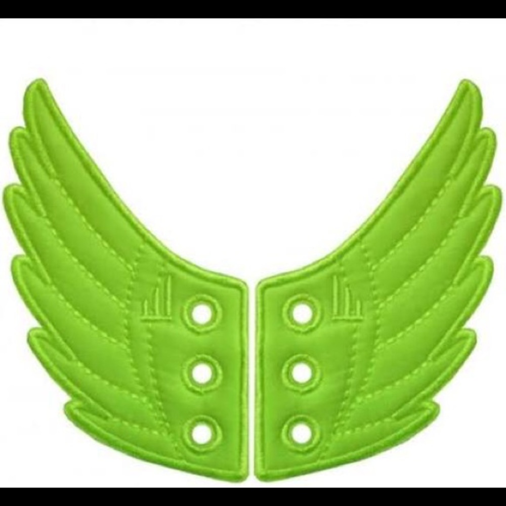👼NWT Neon Green Shwings - Shoelace Decoration